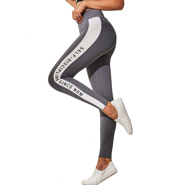 

high elastic gym tights scrunch butt leggings letter printed yoga pants quick-dry sport leggings compression running pants women, White;red