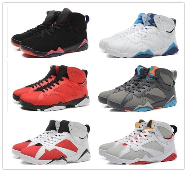 

High quality mens basketball shoes 7 vii Barcelona Days Nights Carmine French Blue Infrared 23 Toro Raptor Michael men 7s high top sneakers