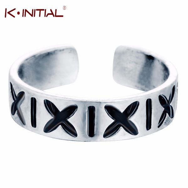 

kinitial silver letter x knuckle midi mid pinkie finger ring plain simple cute open men retro ring body jewelry for women, Golden;silver