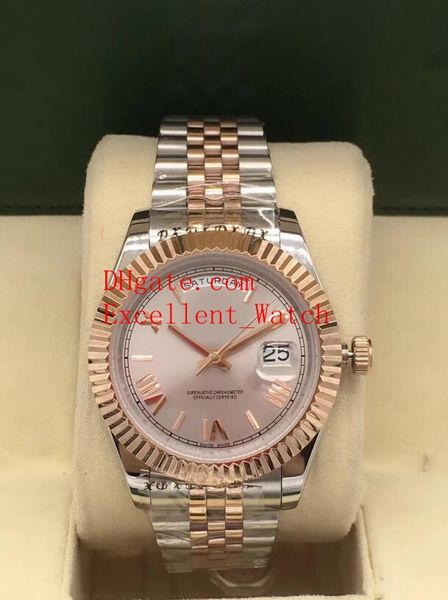 

2018 sell fashion watches 41 mm 228238 day date president 18k rose gold roman dial asian 2813 automatic mechanical men's wristwatches c, Slivery;brown