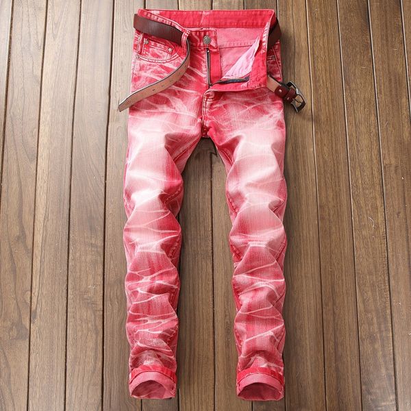 

2018 season fashion men jeans regular distressed washed men denim jeans casual solid straight male quality denim pants, Blue