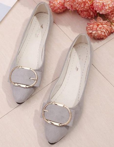 

send 2018 spring and autumn new style pointed end shallow mouth single shoes flat bottom women shoes, Black