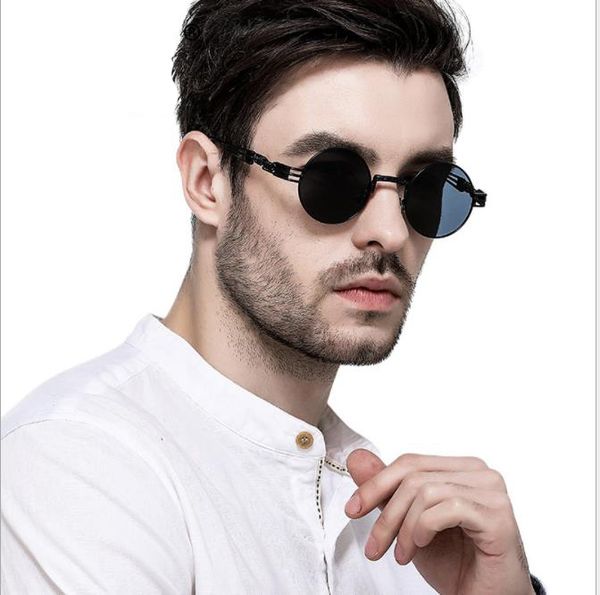

2019 sunglasses circular male and female punk polarizing sunglasses, sunglasses, sunglasses, White;black