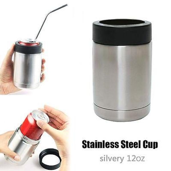 

тумблер из нержавеющей стали бутылки изолированные термос холодный охладитель кубок серебряный термосы путешествия офис дома 12ounce новый