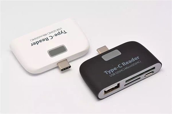 

New USB 3.1 Type C Hub & TF SD & Micro USB Port Adapter Combo Card Reader with OTG Function for Android Phone PC