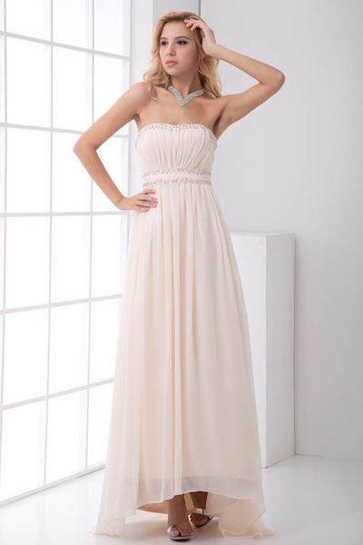 2018 Ivory Pin New Chiffon Long Bridesmaid Dresses Beaded Sequins Evening Empire Waist A Line Strapless Wedding Guest Gowns ZPT196 Gorgeous Bridesmaid 2018 Ivory Pin New Chiffon Long Bridesmaid Dresses Beaded Sequins Evening Empire Waist A Line Strapless Wedding Guest Gowns ZPT196 Gorgeous Bridesmaid
