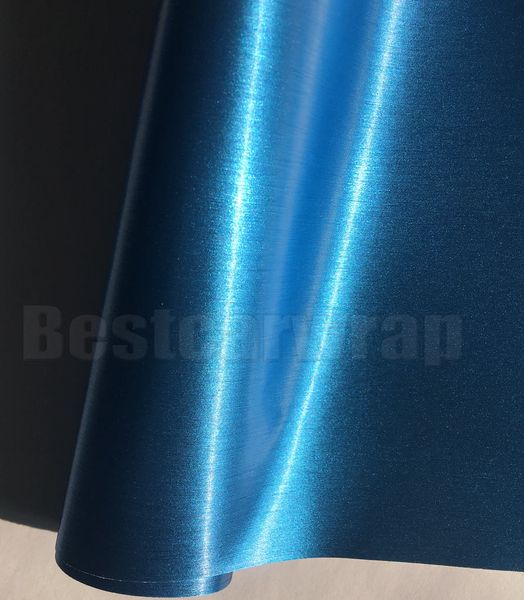 

titanium blue chrome brushed vinyl car wrap stickers with air bubble brush car wrapping styling foil coating :1.52*20m/roll 5x66ft