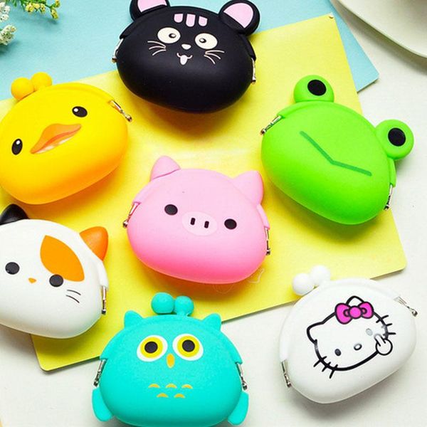 

Dudini animal girl ilicone mall mini coin pur e change wallet pur e women key wallet coin bag children kid gift