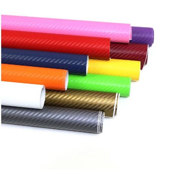 

127cmx30cm 3d 3m auto carbon fiber vinyl film carbon car wrap sheet roll film paper motorcycle car stickers decal car styling