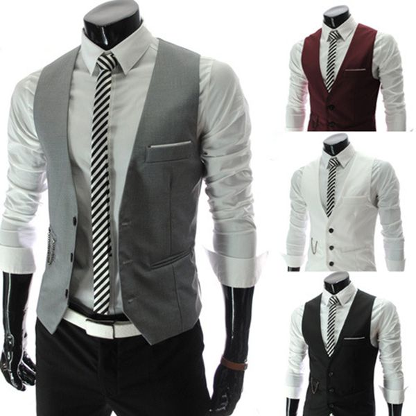 

waistcoat for men chalecos para hombre men clothes 2018 male fashion colete masculino vest plus size xxxxl 5xl men's jackets, Black;white