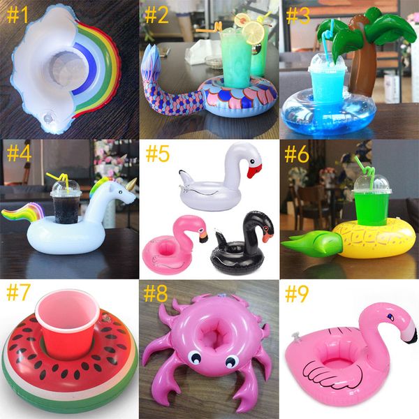 

9 стиль надувные напиток держатель Лебедь Кубок Единорог фламинго русалка держат