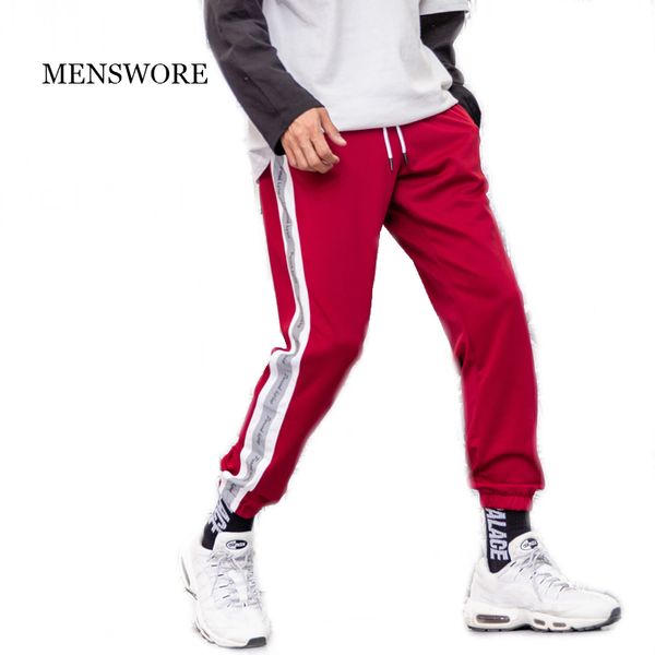 

menswore новый бренд мужские брюки хип-хоп гарем случайные регулярные брюки 2018 мужские брюки мужские бегунов твердые тренировочные брюки, Black