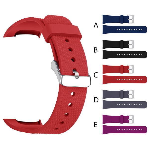 

2018 fashion business watch men reloj hombre sport soft silicone wirstband replacement strap for sansung gear fit 2/ fit 2pro, Black;brown