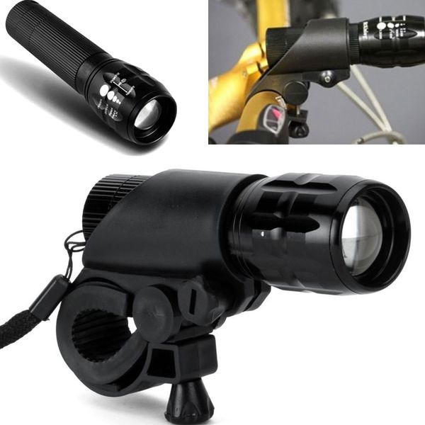 

q5 led 2000lm bicycle light mini flashlight lamp waterproof aaa battery front torch bicycle light bike light lamp lantern with torch holder