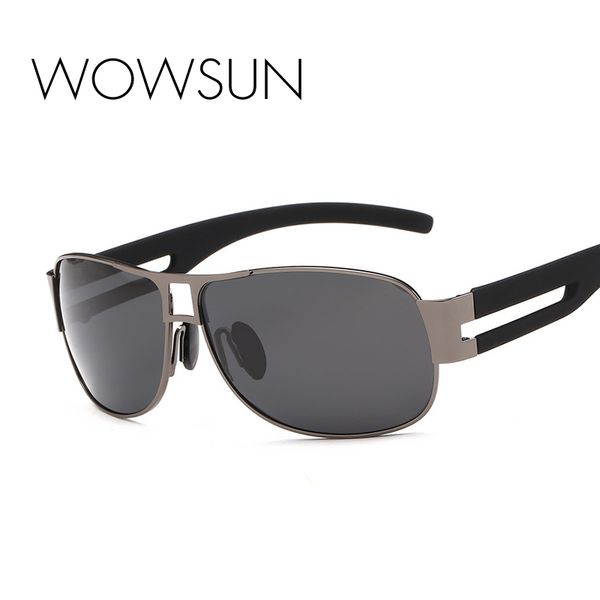 

wowsun brand men's polarized sunglasses alloy frame four seasons driving sunglasses uv400 a10, White;black