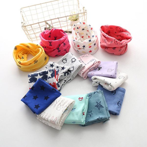 

japanese kawaii children's scarf girls boys cute ring scarves cotton autumn winter scarf lics cartoon lic warm boys snud scarfs, Red;brown