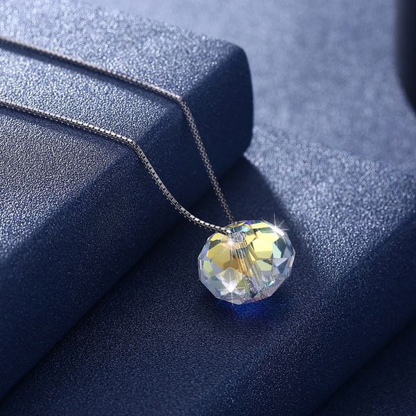 

2018 european and american fashion jewelry crystal from austrian necklaces for women and female as party gifts, Silver