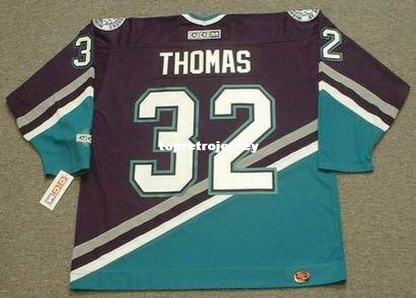 

wholesale mens steve thomas anaheim mighty ducks 2003 ccm away retro hockey jersey, Black;red