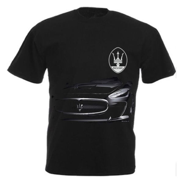 

MASERATI автомобиль черный тройник футболка мужчины футболка черный размер S до 3XL