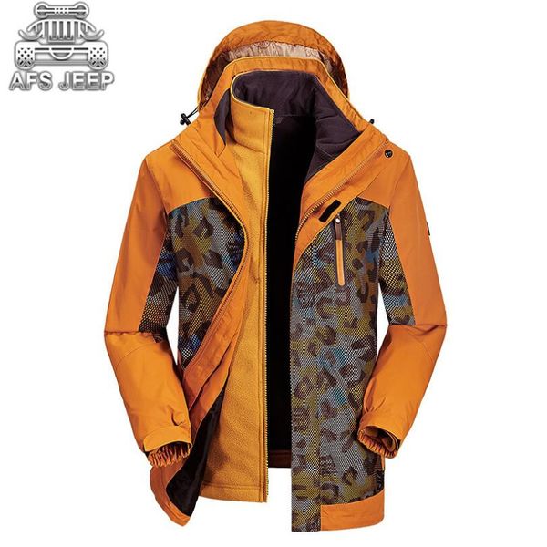 

autumn winter thick plus velvet men jackets warm outwear wind and sand prevention new 2018 long casual brand afs style, Black;brown