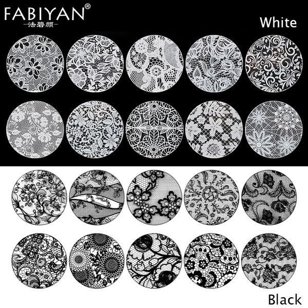 

10pcs nail art black white lace sticker foils floral decal decoration transfer wrap tips diy design flower polish manicure tools