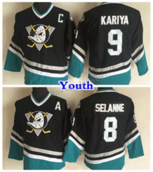 

Youth Mighty Ducks 8 Teemu Selanne 9 Paul Kariya Hockey Jerseys Kids Anaheim Ducks Vintage CCM Purple Stitched Jersey Cheap