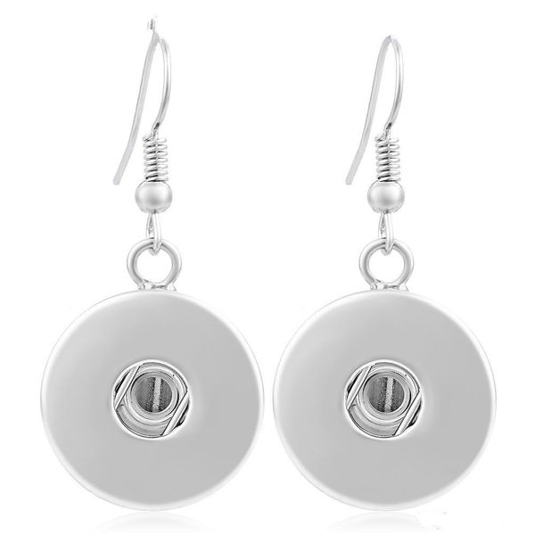 

noosa ginger snap earring button 18mm interchangeable jewelry vocheng vk-003, Silver