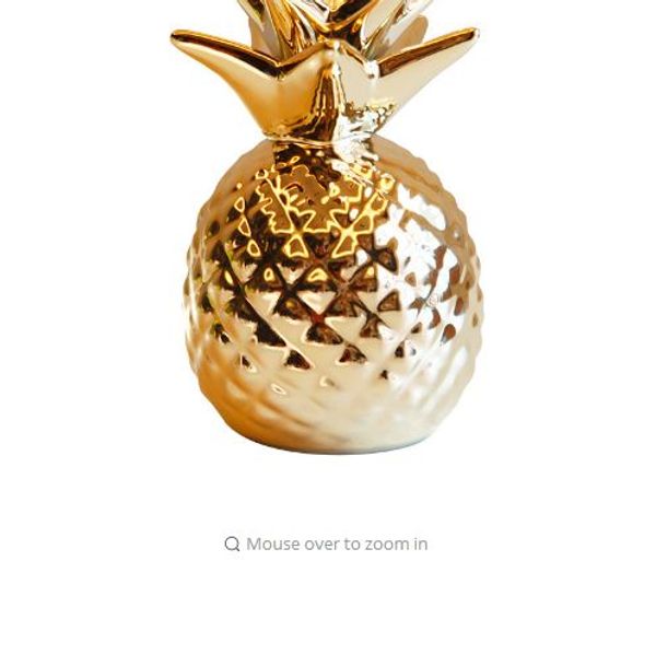 2019 Saideke Golden Ceramic Pineapple Ornaments Figurines Ceramic