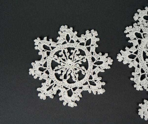 2019 Hand Crochet Large Snowflake Set Christmas Tree Decorations