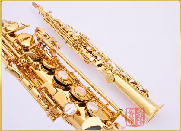 

yanagisawa s991 b(b) brass gold lacquer soprano saxophone perform musical instruments with case, mouthpiece