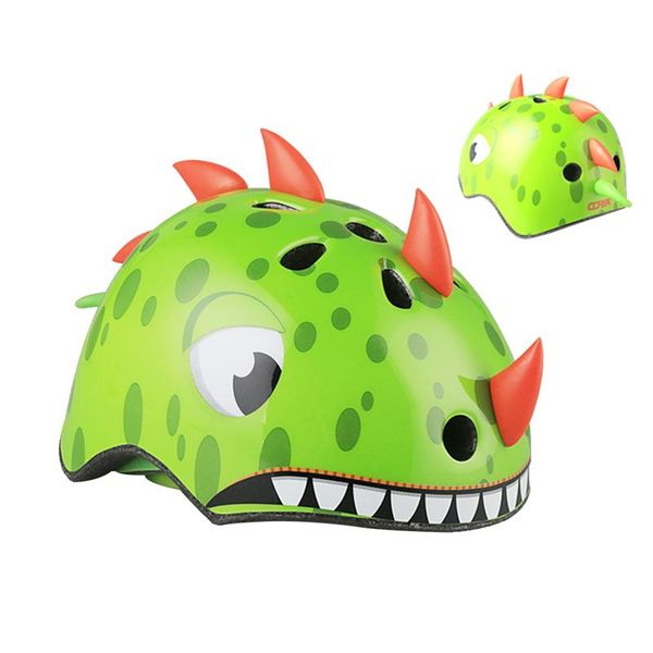 

soft childrens bicycle helmet children sports helmet safety protective gear 3d cartoon dinosaur helmets for skating cycling