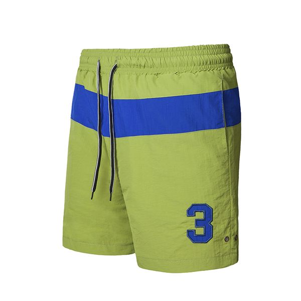 

2018 summer casual men's quick-drying beach embroidered patchwork matching fashion solid joggers loose shorts, White;black