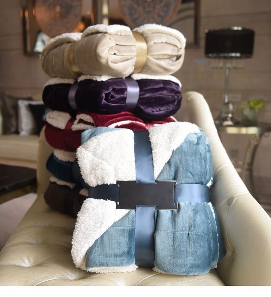 

wool fleece blanket la manta air-conditioning blanket quilt sofa soft flush quality luxurious all season ing