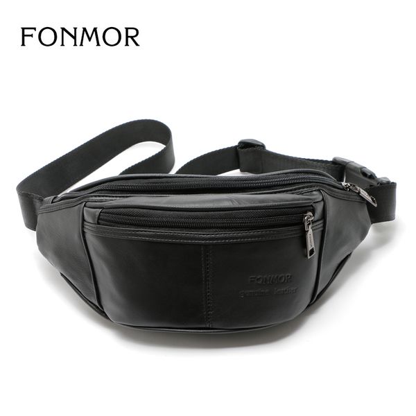 

genuine leather waist bag for men fashion fanny pack leather belt bag waist pack bum money belt pouch molle pochete