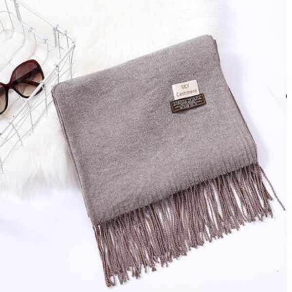 

new mens and womens scarves variety shawls my first half of the same color new autumn and winter scarf female cashmere, Blue;gray