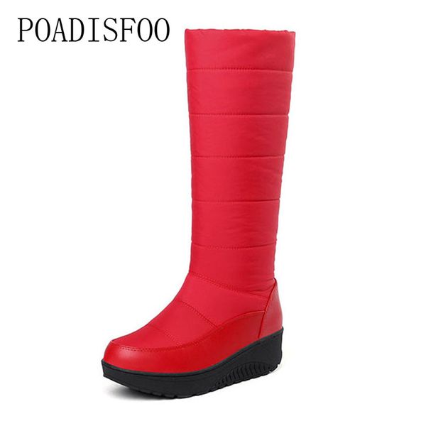 

2018 winter new snow boots fashion high boots casual tassel flat with back mother cotton shoes hx-99, Black