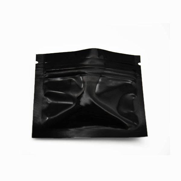 

7.5x6cm black 400pieces food grade foil bags aluminum foil ziplock packaging bag reusable food pouch for snacks drysaltery mylar foil bags