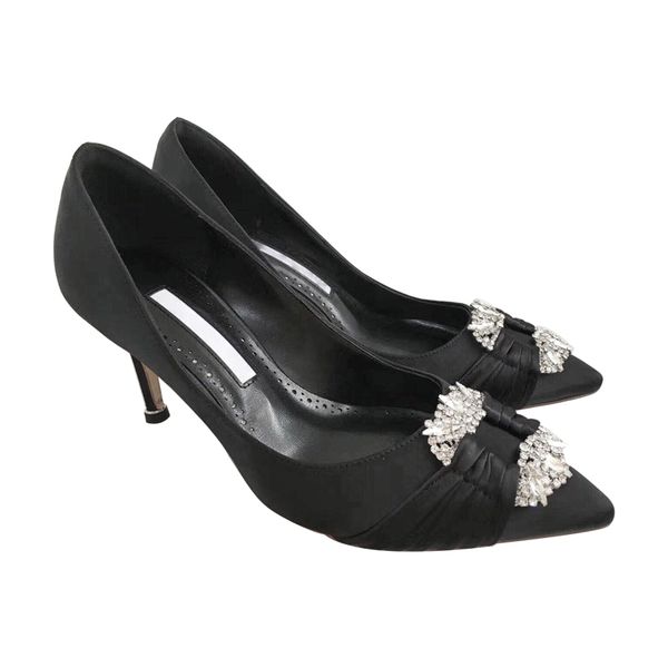 

luxury casual dress shoes women stiletto heel shoes spring and fall seasons fashion style, Black