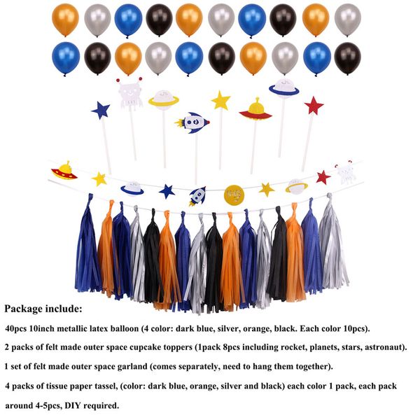 Solar System Outer Space Party Decorations Baby Shower Kids Boy