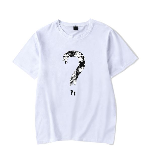 

novelty design xxxtentacion question mark print men women hip hop t-shirts short sleeve male music rapper t shirts rock men, White;black
