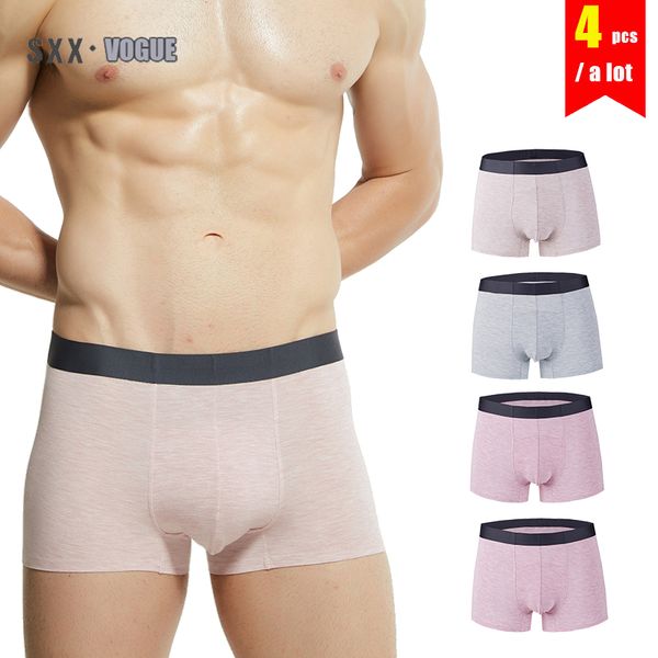 

underwear men modal mens boxers 4pcs\lot man panties underpants comfortable male boxer under shorts men's underwears, Black;white