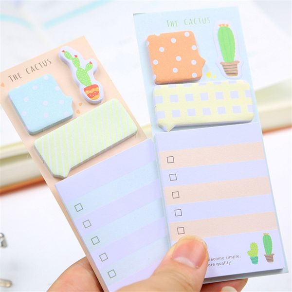 

noverty cactus cute stickers planner kawaii sticky notes stationery planner stickers memo pad cute papeleria notepad stick