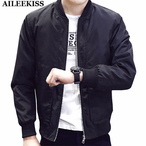 

2017 spring autumn casual solid fashion slim bomber jacket men overcoat new arrival baseball jackets men's jacket 4xl xt380, Black;brown