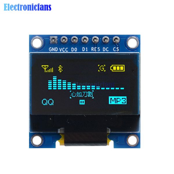 

0.96" blue yellow 0.96 inch oled module 128x64 oled lcd led display module for arduino iic i2c dc 3v-5v spi serial