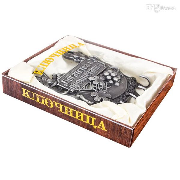 

wholesale-2015 sell metal wall door hook hanger keys clothes kitchen. gift boxes. russian letters home & garden decor of prosperity