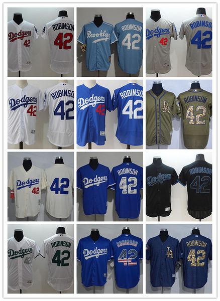 

Cu tom men women youth la dodger jer ey 42 jackie robin on blue grey white ba eball jer ey