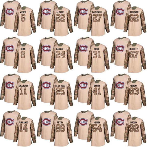 

Montreal Canadiens Jersey Veterans Day Practice 6 Shea Weber 65 Andrew Shaw 31 Carey Price 67 Max Pacioretty 92 Jonathan Drouin Jerseys