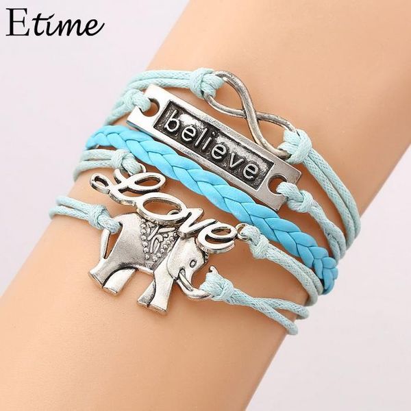 

bar love multilayer jewelry bracelets rope charm women men letter cross braided, Golden;silver