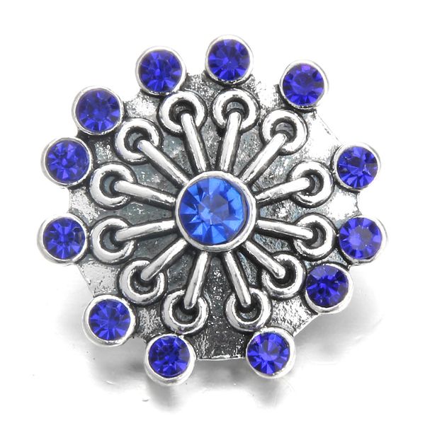 

new rhinestone flower snap button jewelry diy ginger charms fit metal snap button bracelet necklace snaps jewelry