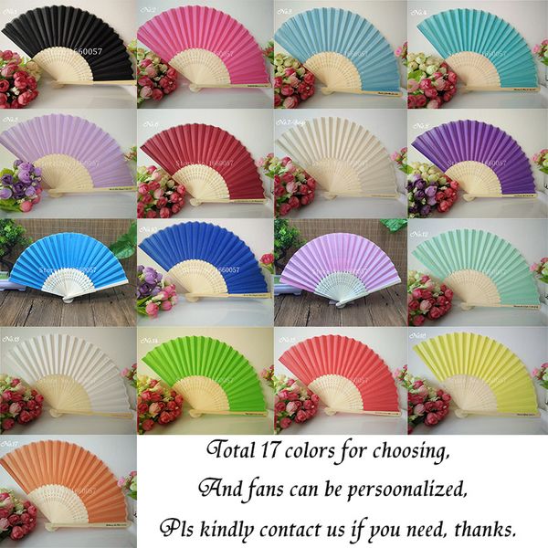 Dhl Wedding Favors Gifts Cloth Fodling Fan Elegant Solid Candy